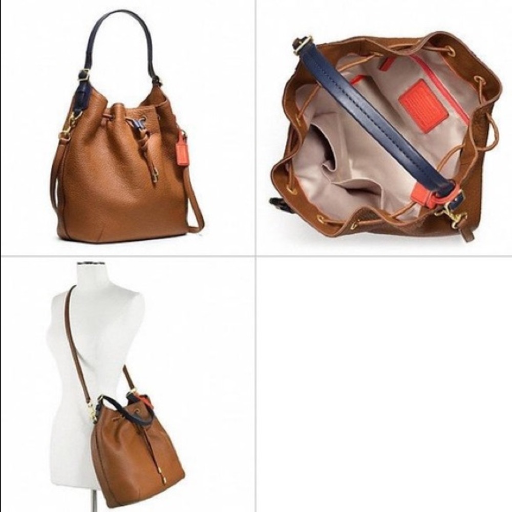 Coach Legacy Drawstring Handbag In Soft Pebbled - Picture 7 of 8